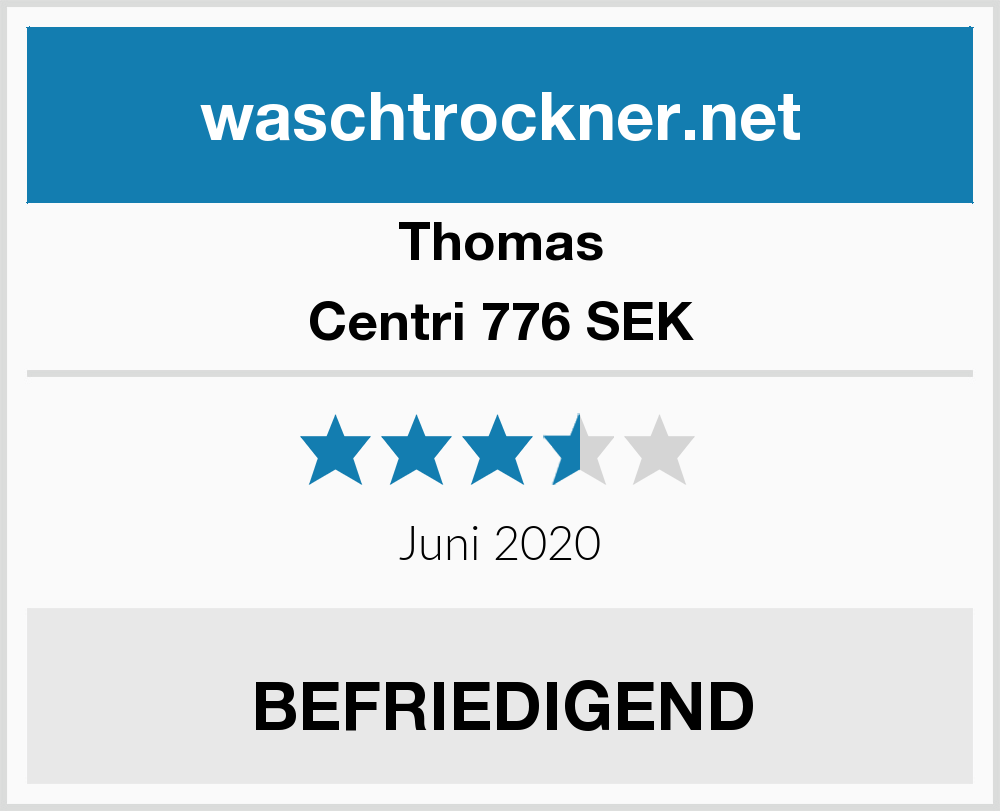 | 2024 Waschtrockner Thomas SEK Trockner 776 Centri Test